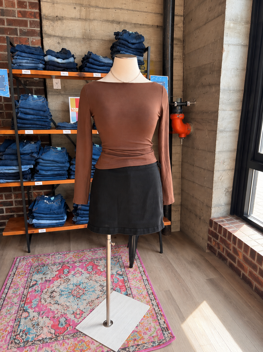 Plus Size Boat Neck Top