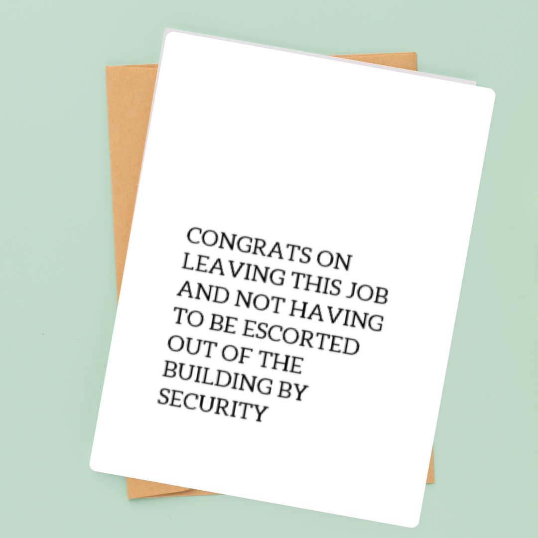 Hells Bells Co. Congrats on leaving this job without a security escort
