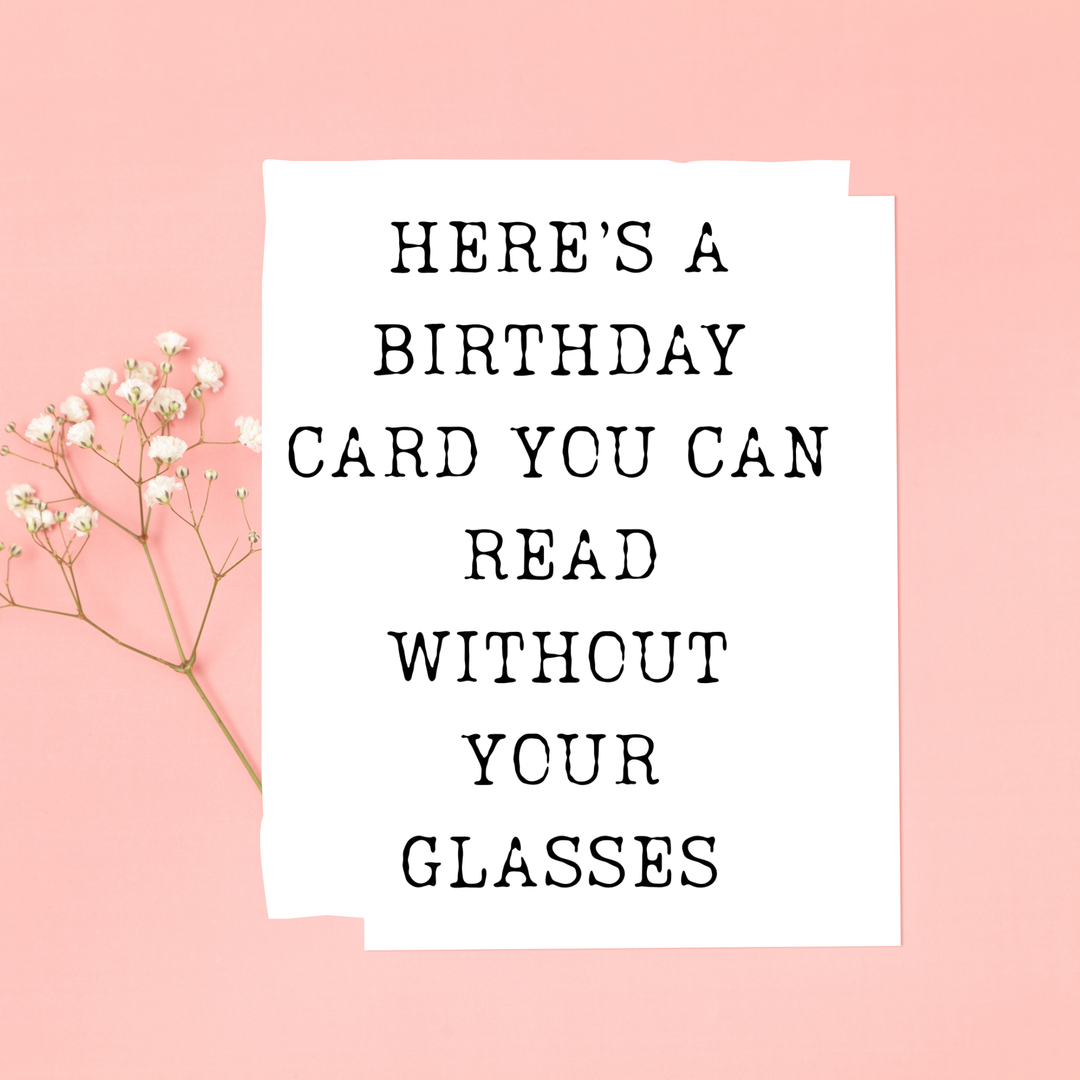 Hells Bells Co. - Birthday card you can read without your glasses