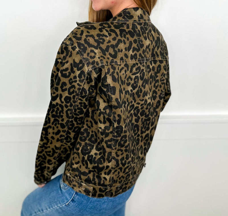 Plus Size Judy Blue Leopard Print Boyfriend Jacket