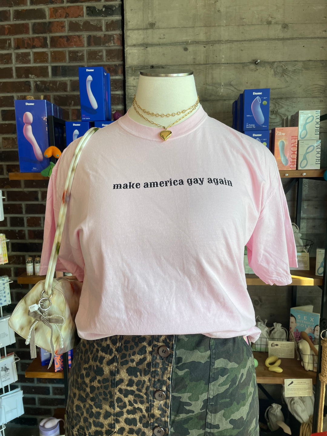 Womens and Plus Size Graphic Tshirt- Make America Gay Again