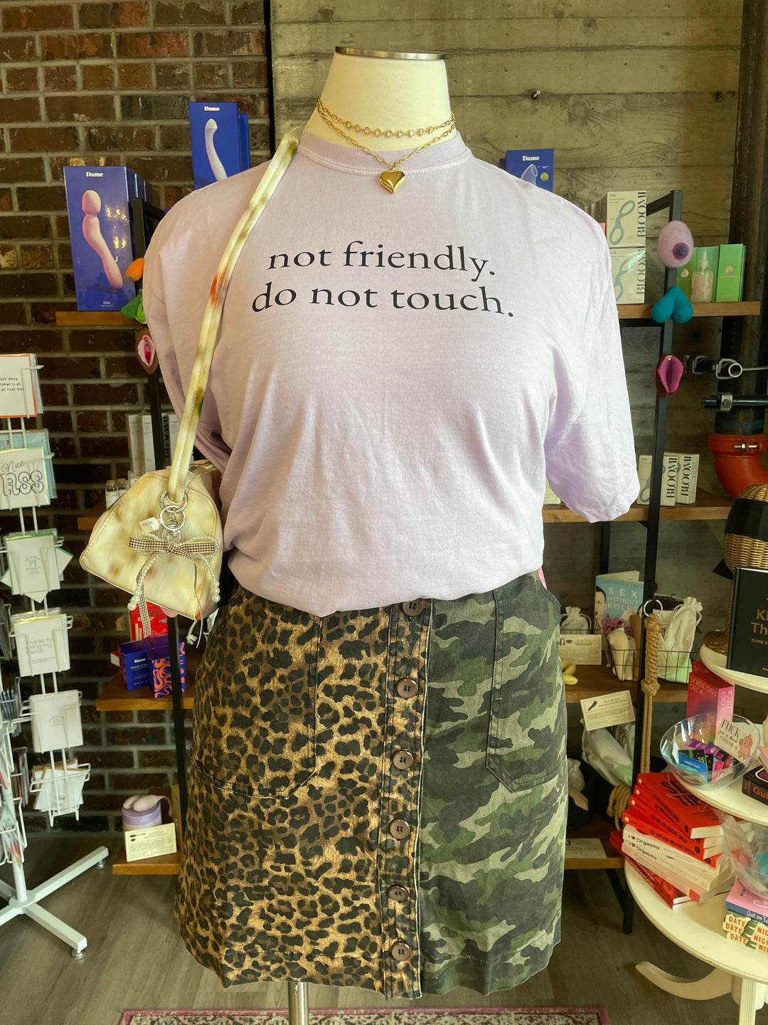 Womens and Plus Size Graphic Tshirt- Not friendly. Do not touch.