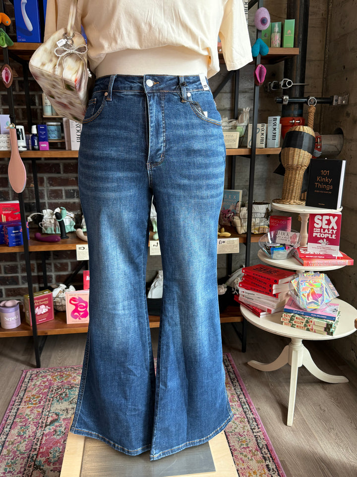 Plus Size Judy Blue Jeans High Rise Flare