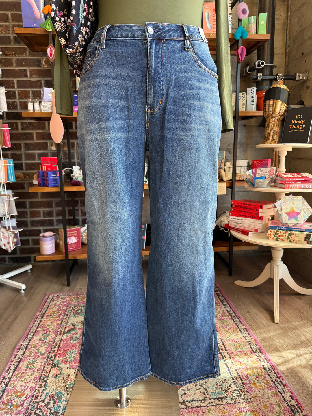 Plus Judy Blue High Waist Wilhelmina Baggy Dark Blue