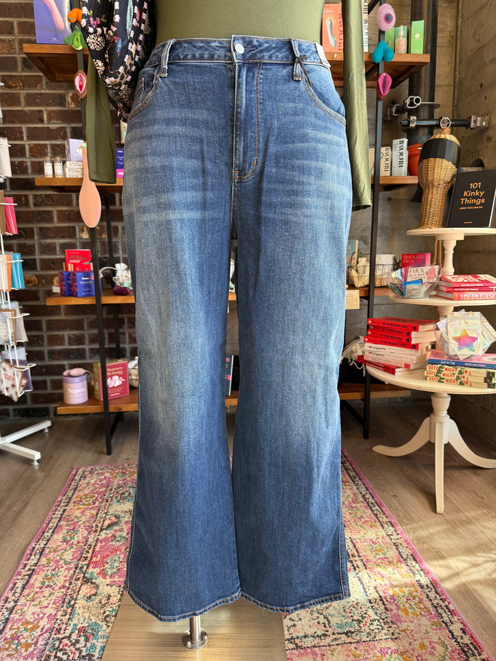 Plus Judy Blue High Waist Wilhelmina Baggy Dark Blue