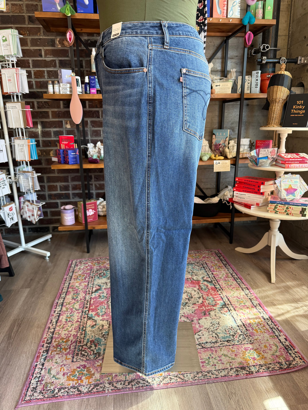 Plus Judy Blue High Waist Wilhelmina Baggy Dark Blue