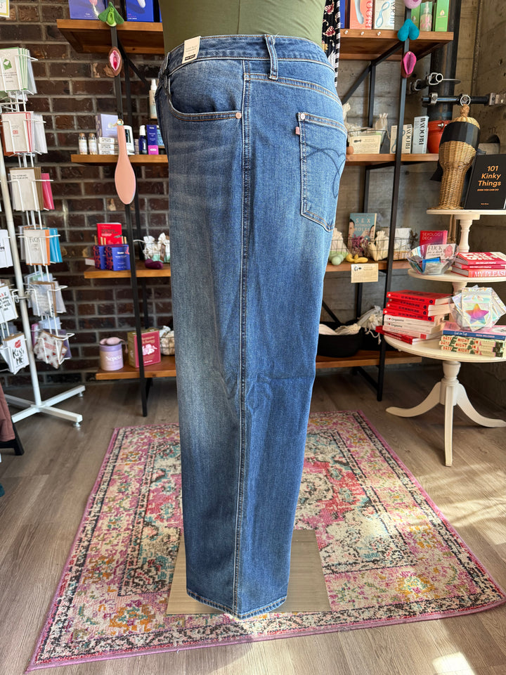 Plus Judy Blue High Waist Wilhelmina Baggy Dark Blue