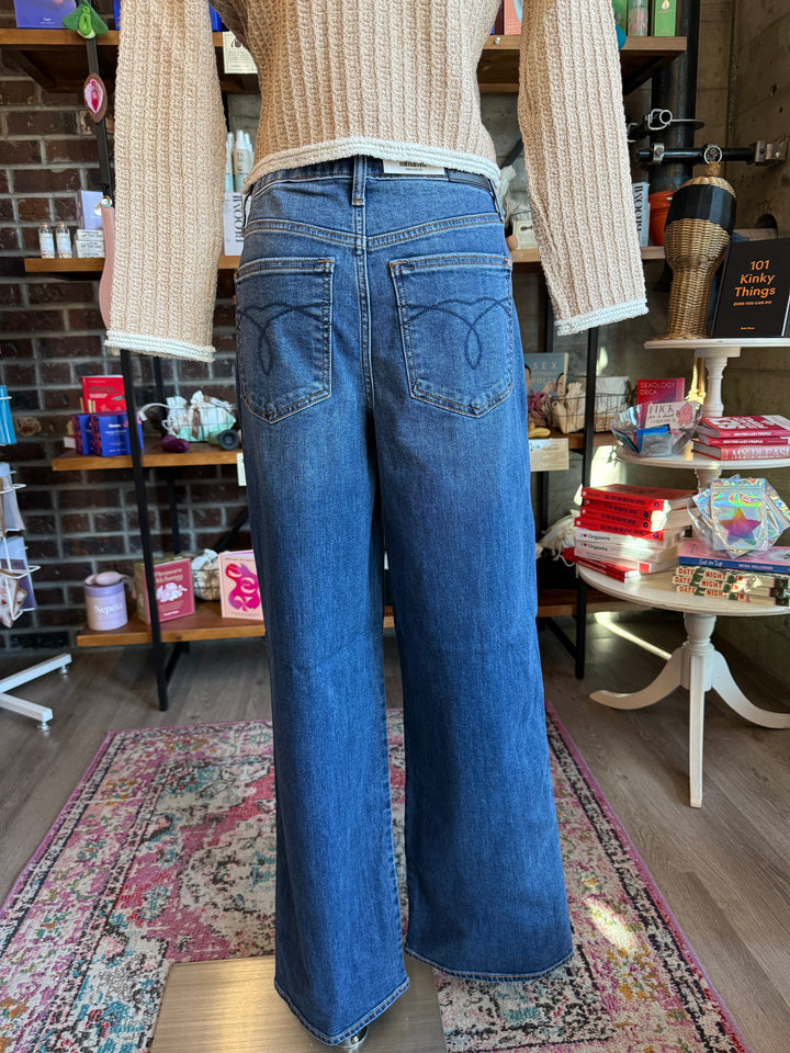 Judy Blue High Waist Wilhemina Baggy Dark Blue