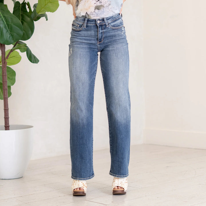 Judy Blue Jeans Plus Size High Waist 90s Straight Fit