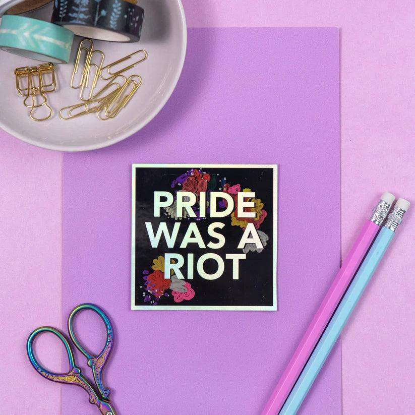 Galaxy Brain Design - Sticker - Pride Was A Riot