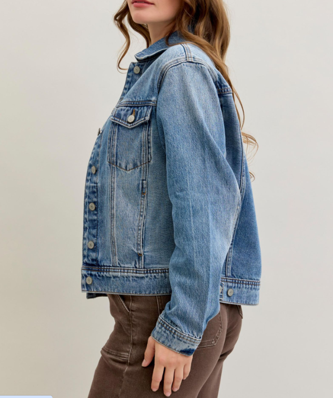 Judy Blue Womens Boyfriend Jacket Rigid Magic Style 7887REG