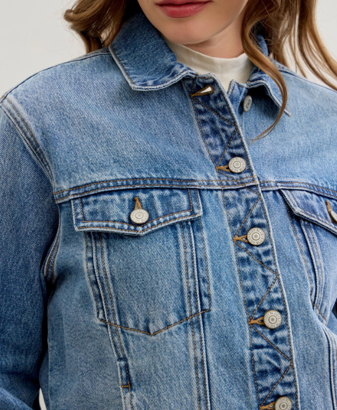 Judy Blue Womens Boyfriend Jacket Rigid Magic Style 7887REG