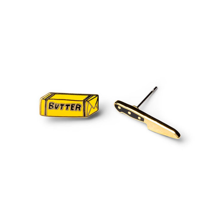 Yellow Owl Workshop - Butter Knife Earrings - Gold Foodie Statement Studs