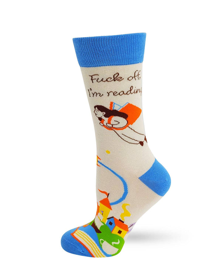Fabdaz - F*ck Off I'm Reading Women's Crew Socks
