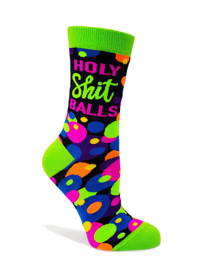 Fabdaz - Funny Holy Shit Balls Ladies' Novelty Crew Socks