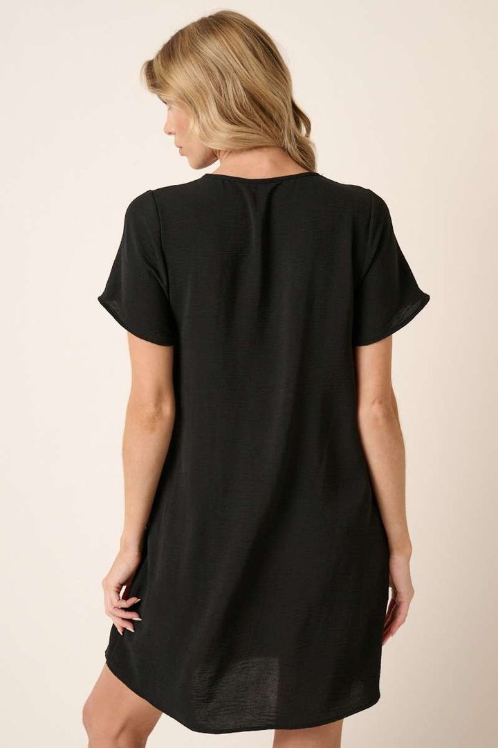 Womens Mittoshop Envelope V-Neck Dress Black