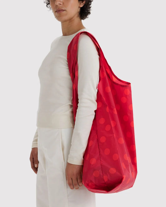 BAGGU- Big Reusable Shopping Bag Red Polka Dot