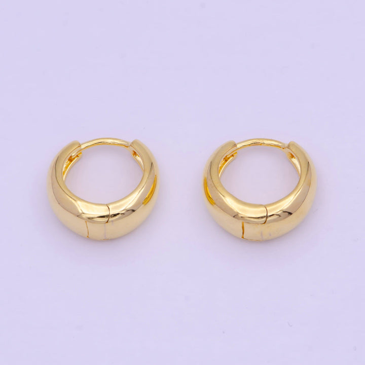 Aim Eternal - 24K Gold Filled 15mm Dome Minimalist Huggie Hoop Earrings | - Esme and Elodie
