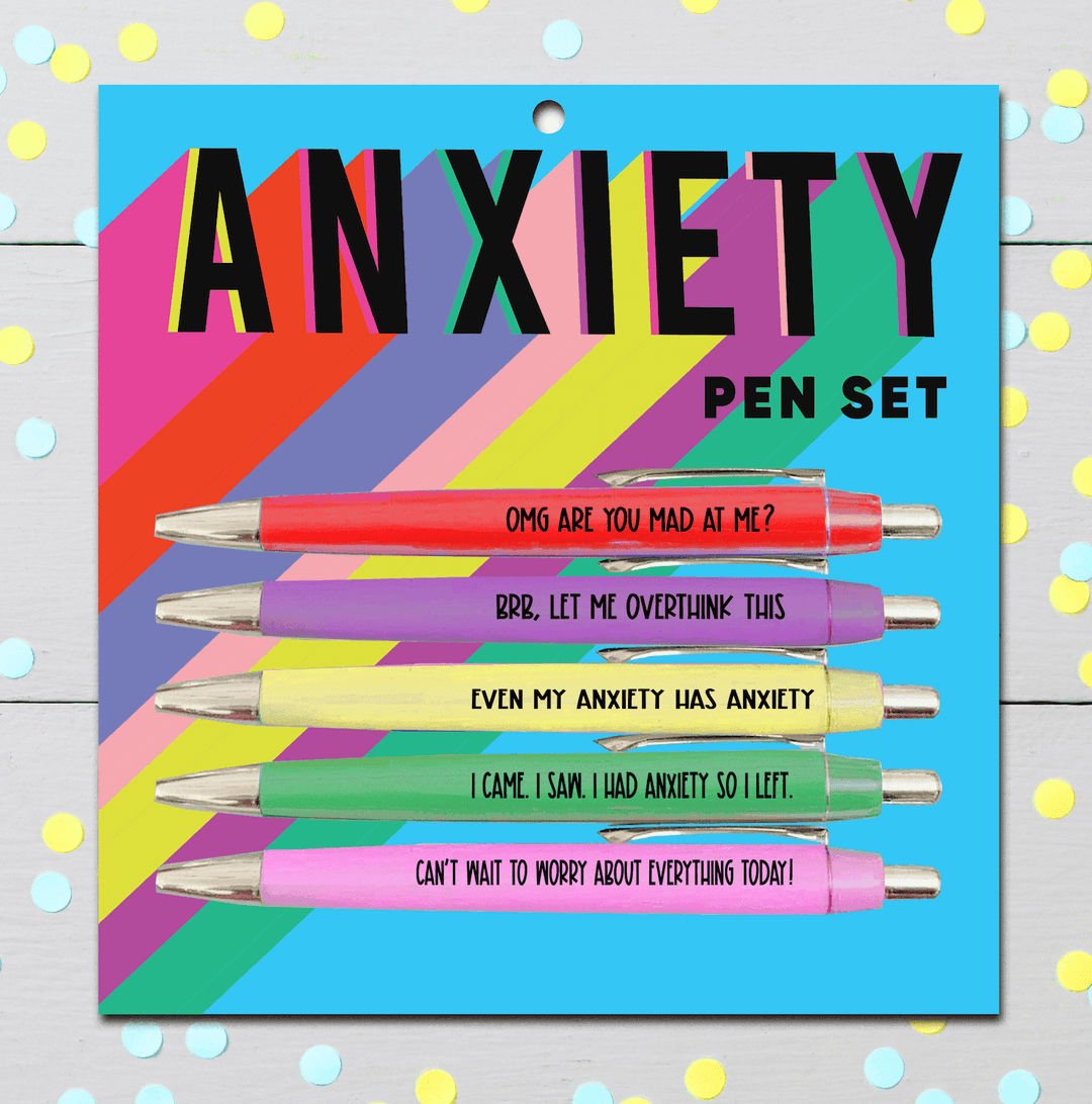 anxiety rainbow pen set gift ideas