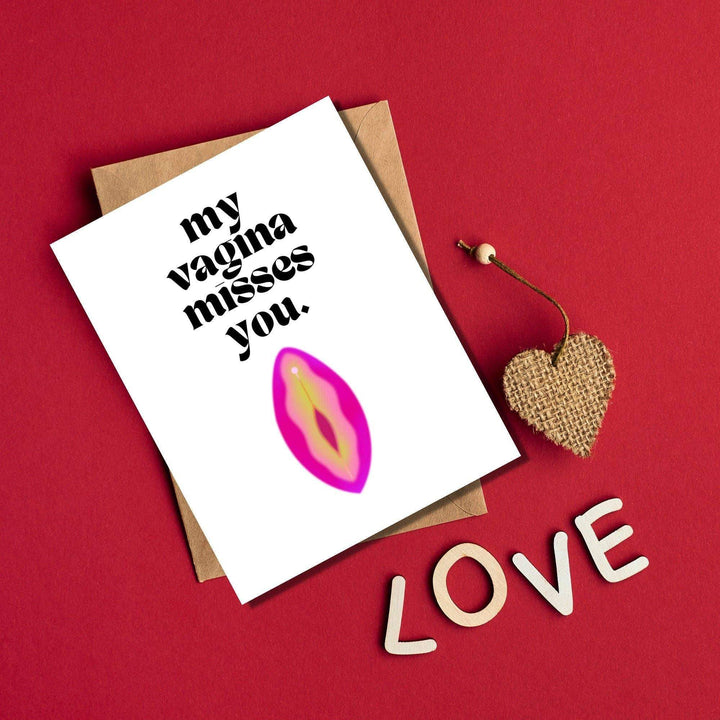 As Told By Ellie - My Vagina Misses You Card - Esme and Elodie