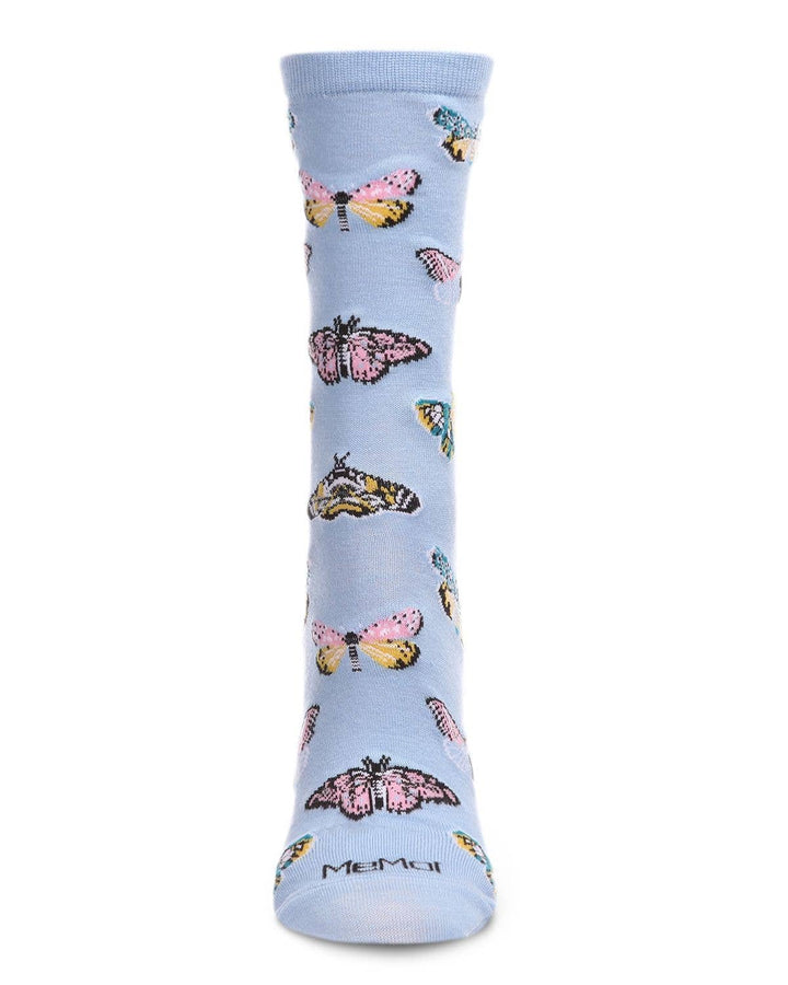 Infinity Classics International Inc. - Butterfly Crew Socks: Light Blue / 9-11