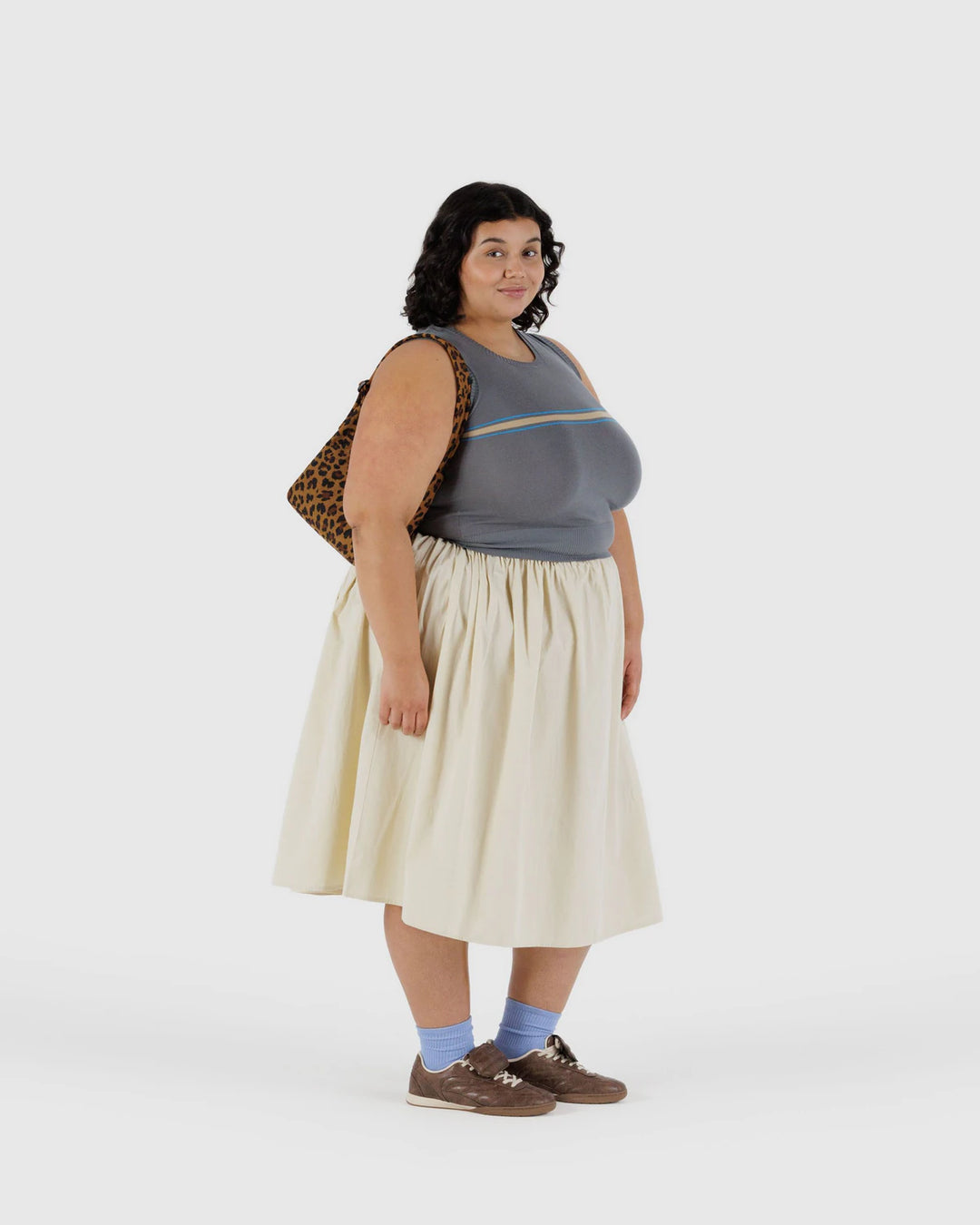 BAGGU- Mini Shoulder Nylon Bag in leopard