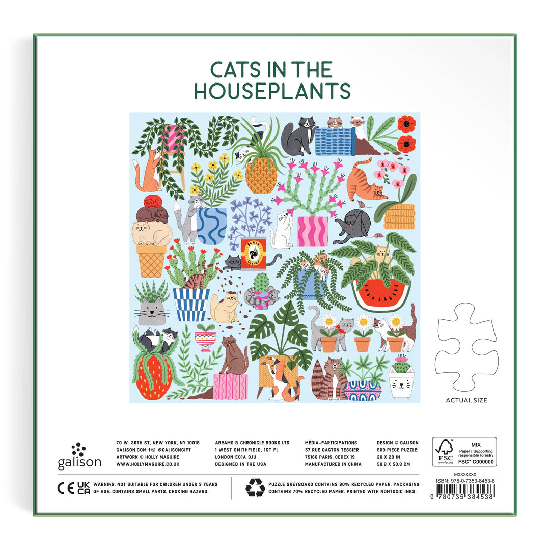 Chronicle Books - Cats in the Houseplants 500 Piece Puzzle