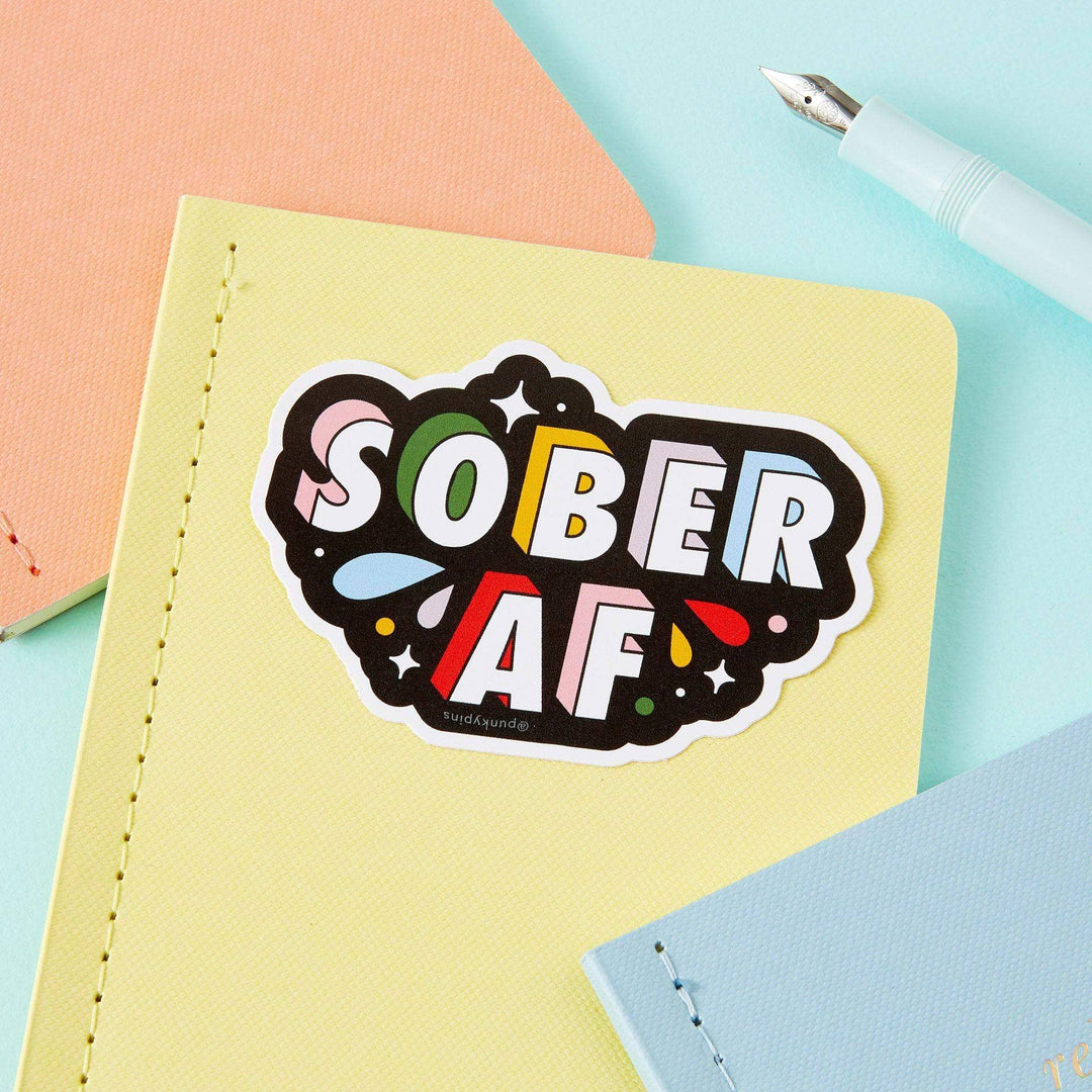 Punky Pins - Sober AF Vinyl Sticker