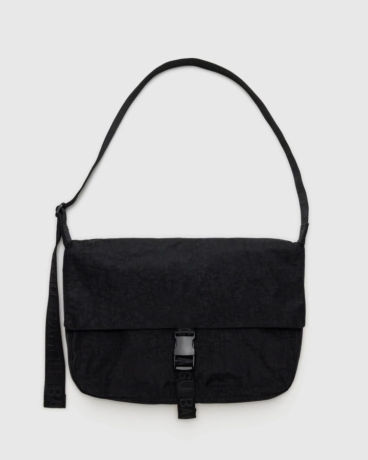 Baggu- Nylon Messenger Cross Body in Black