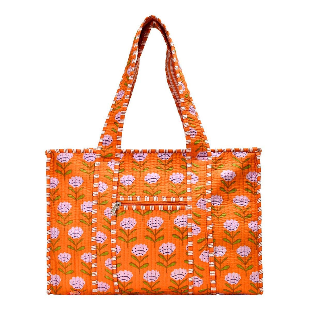 BNB Crafts Inc. - Cotton Block Print Tote Bag- Small & Large: Large