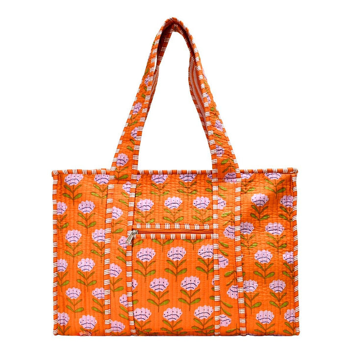 BNB Crafts Inc. - Cotton Block Print Tote Bag- Small & Large: Large