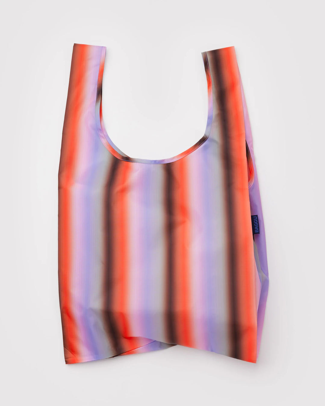 BAGGU- Standard Reusable Shopping Bag Gradient Stripe Poppy and Lilac
