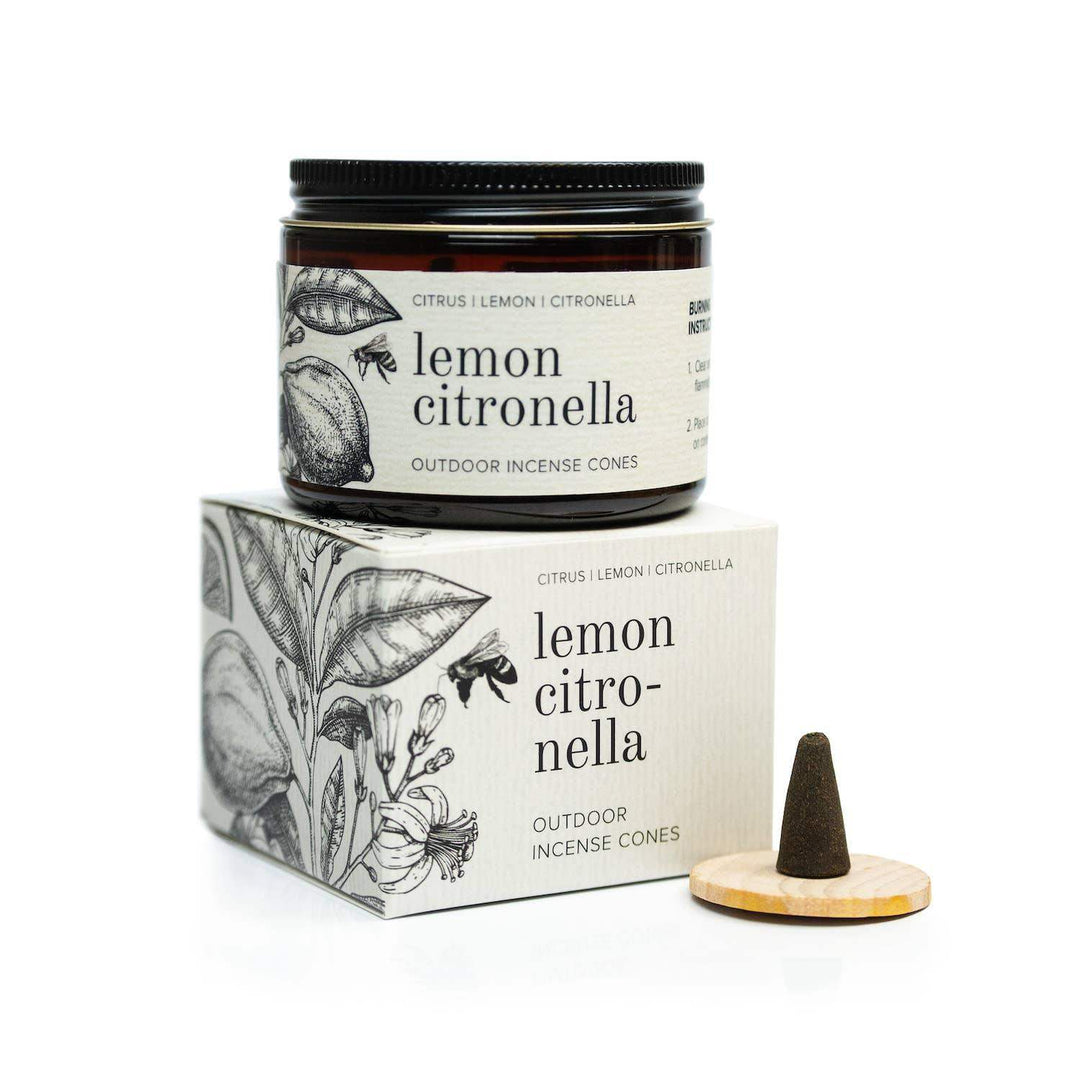 Broken Top Brands - Outdoor Bug Repellent Incense Cones - Lemon Citronella - Esme and Elodie
