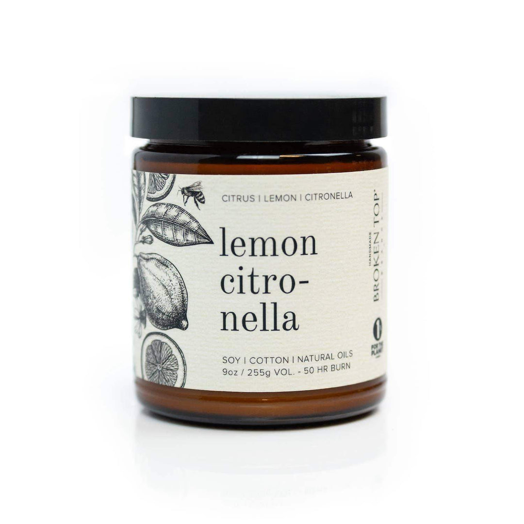 Broken Top Brands - Soy Candle - Lemon Citronella Bug Repellent - 9 oz - Esme and Elodie