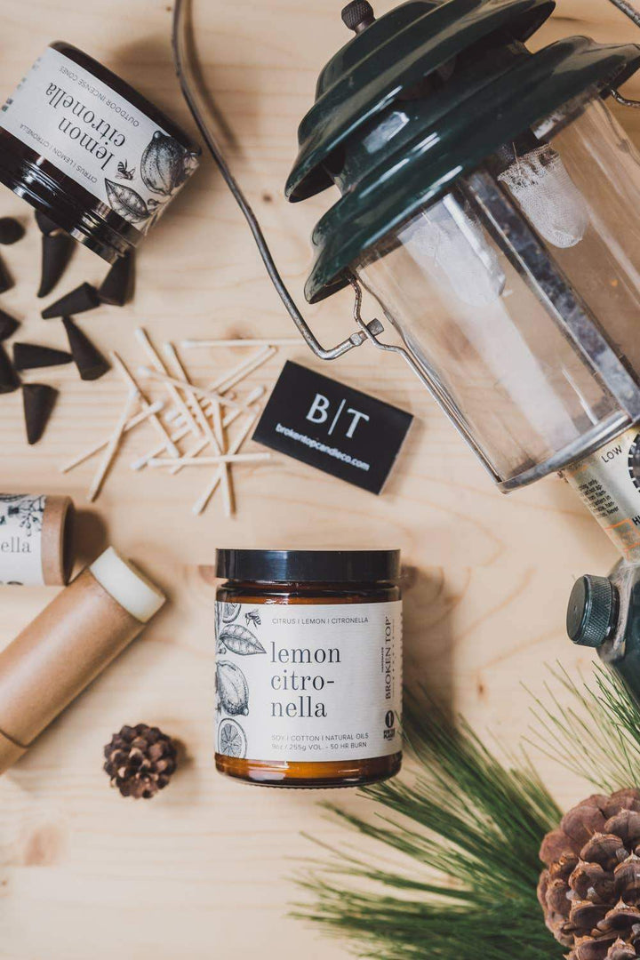 Broken Top Brands - Soy Candle - Lemon Citronella Bug Repellent - 9 oz - Esme and Elodie