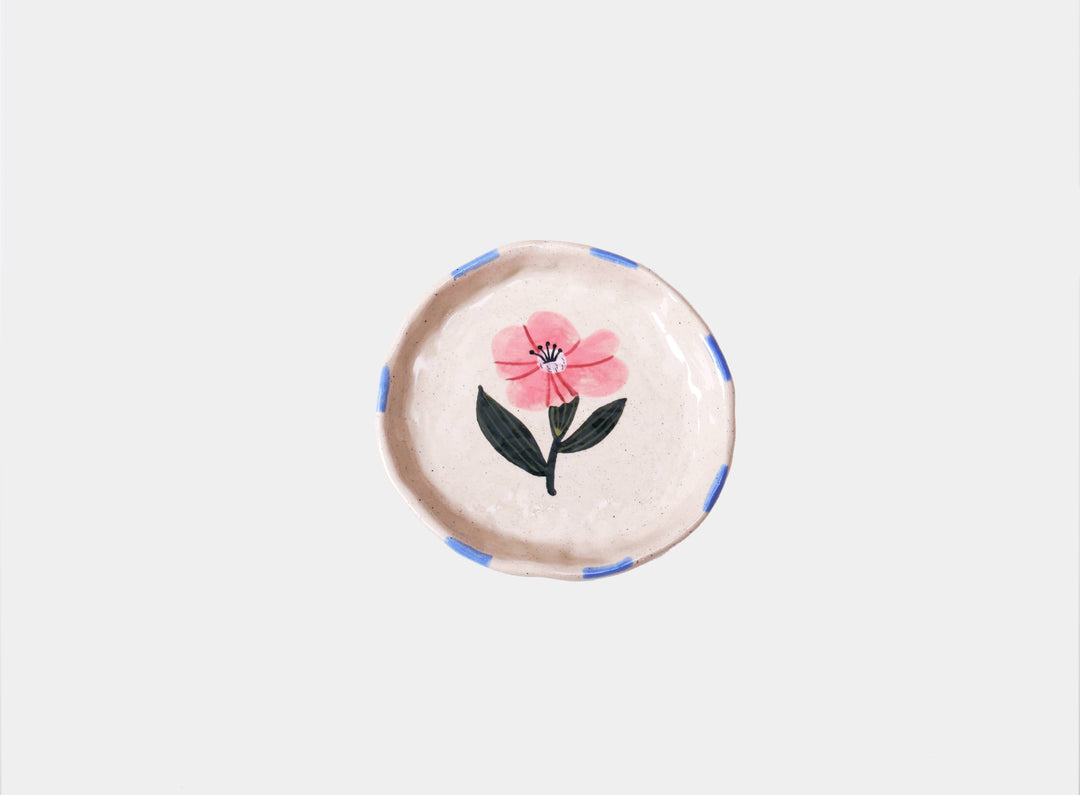 ChagoArt - Flower Trinket Tray-Trinket Ring Dish-Jewelry Tray-Wild Rose