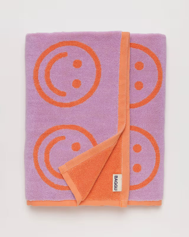 Baggu- Smiley Face Happy Bath Towel