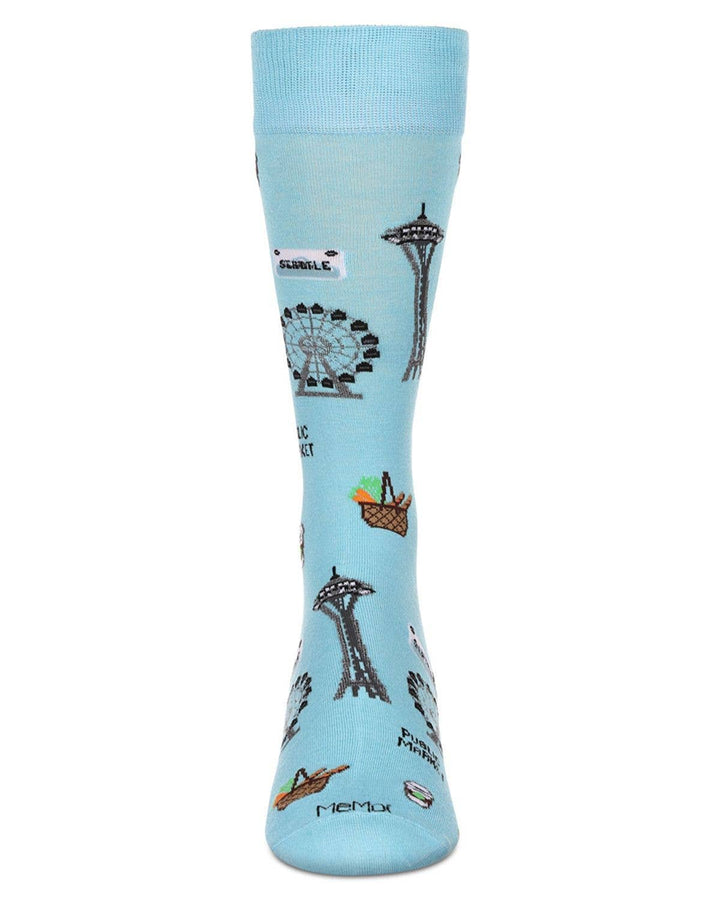 Infinity Classics International Inc. - Seattle Mens Bamboo Crew: Blue Topaz / 10-13