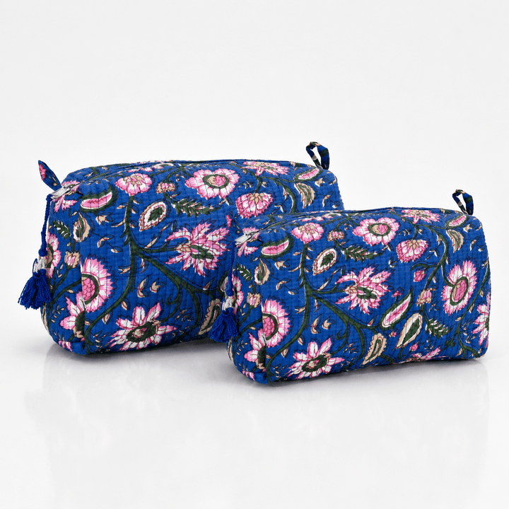 BNB Crafts Inc. - Cotton Block Print Pouch Set- 2 in a Set