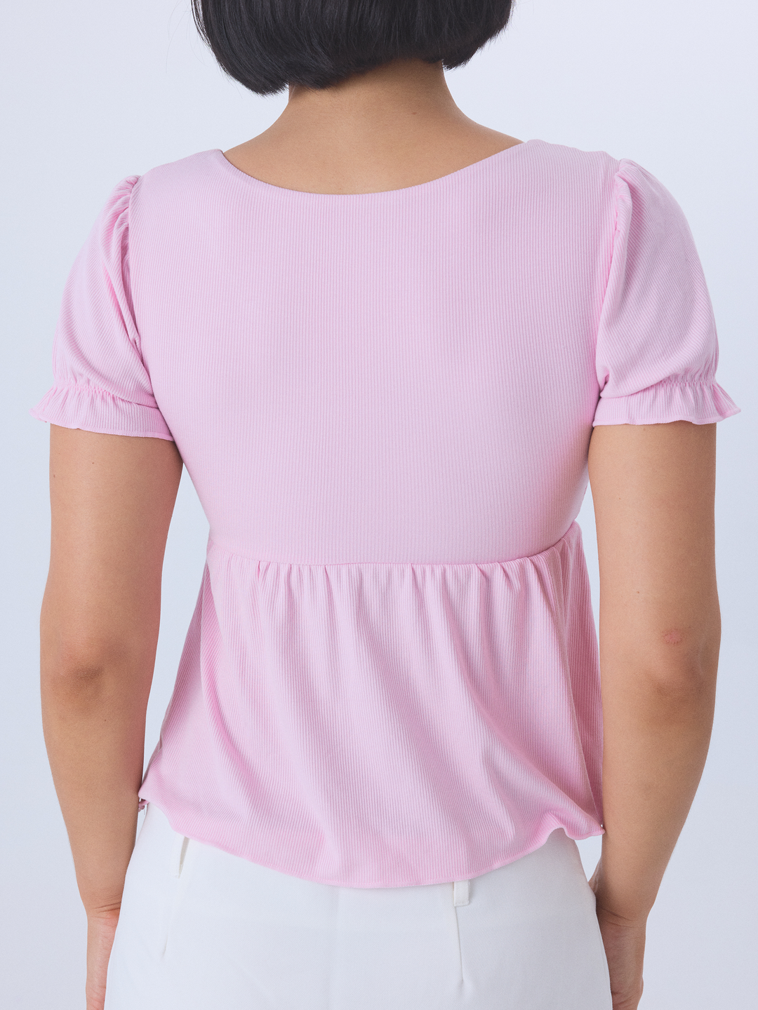 Klassy - Babydoll Puff Sleeve: Rouge Red / 2XL