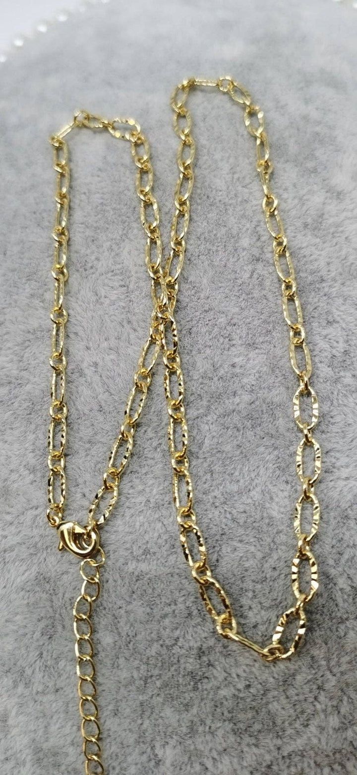 14k GOLD filled Oval Link chain 17.5 inch Necklace