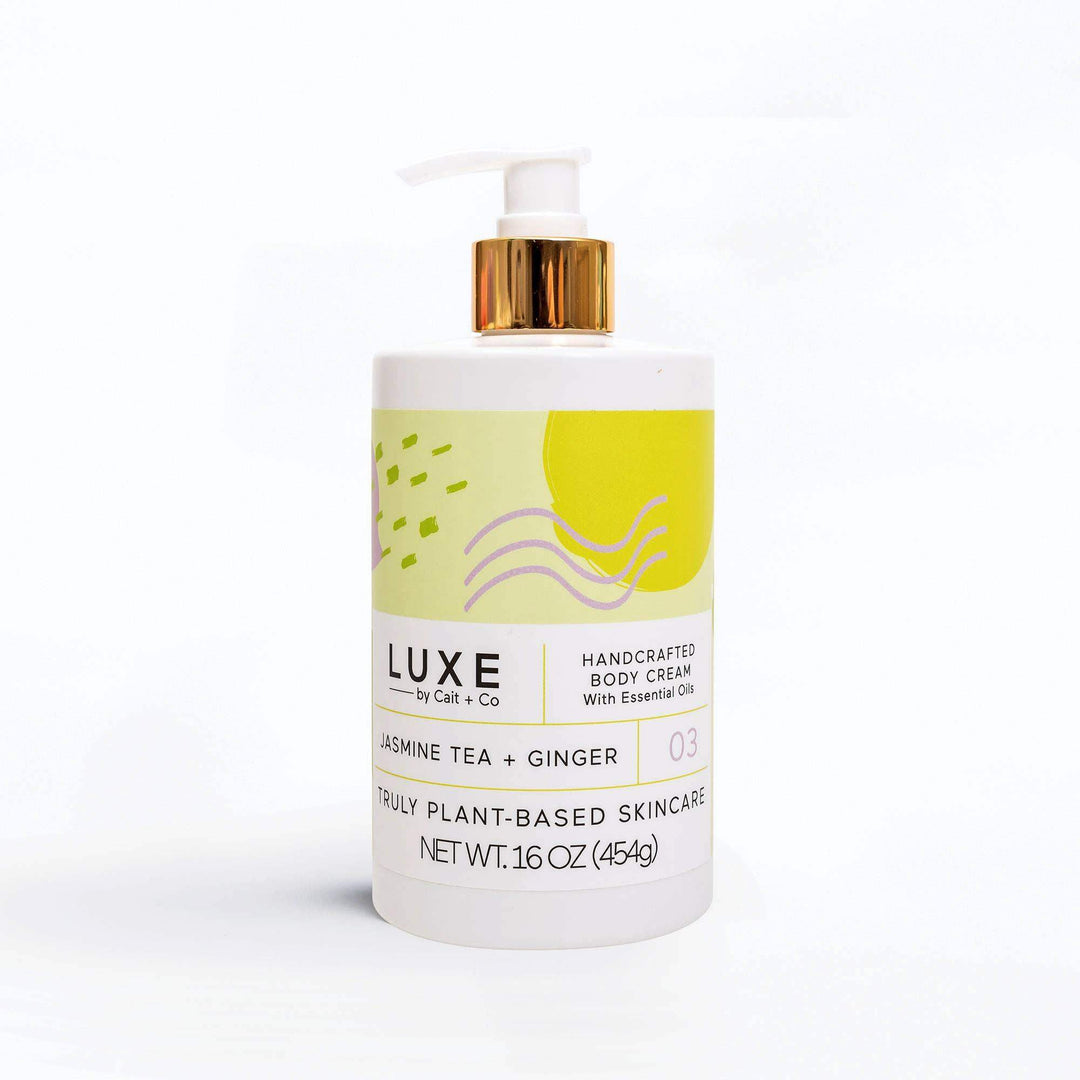Cait + Co - Jasmine Tea + Ginger Shea Butter Body Cream - 16oz | Luxe - Esme and Elodie
