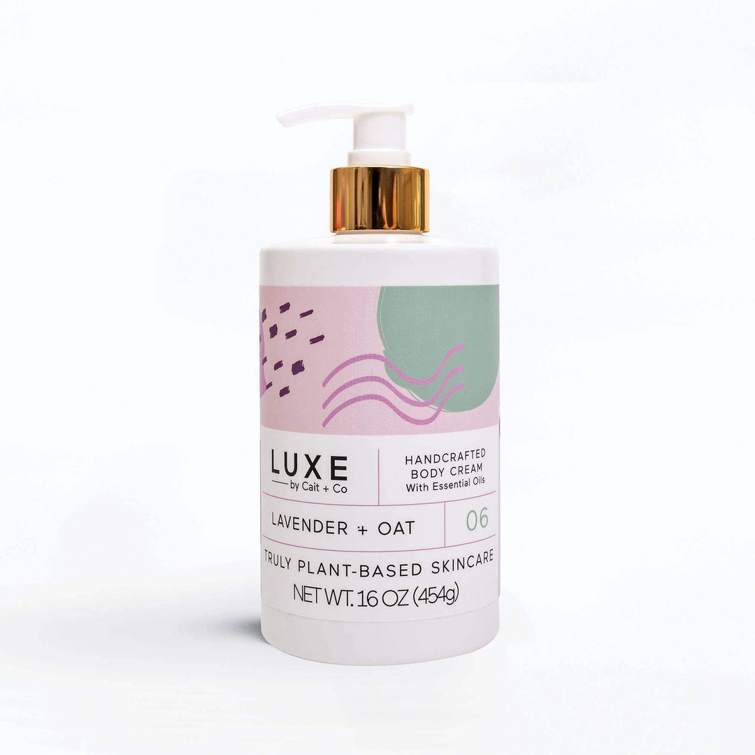Cait + Co - Lavender + Oat Shea Butter Body Cream - 16oz | Luxe - Esme and Elodie