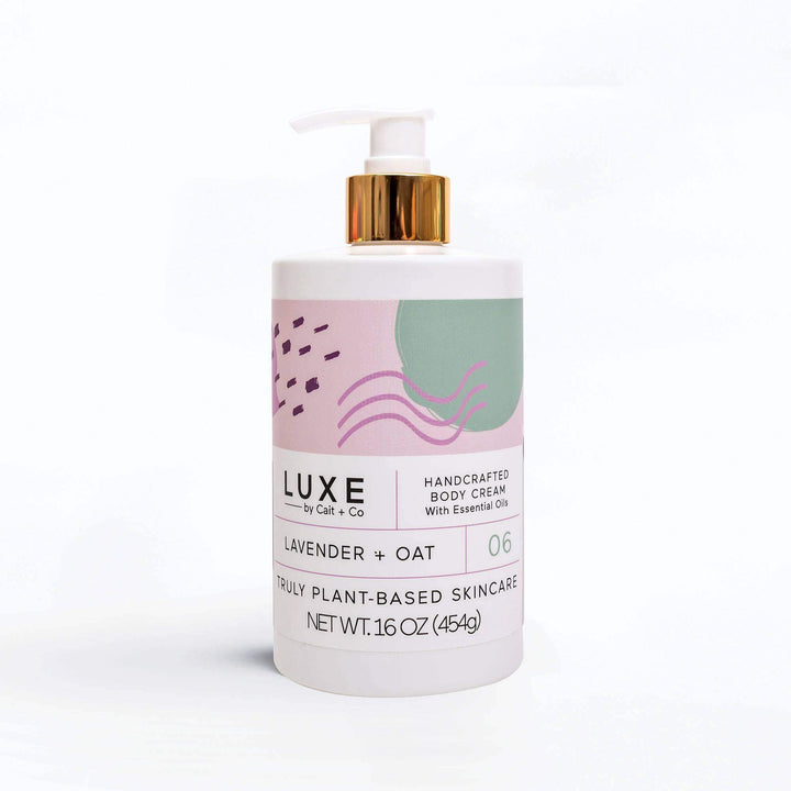 Cait + Co - Lavender + Oat Shea Butter Body Cream - 16oz | Luxe - Esme and Elodie