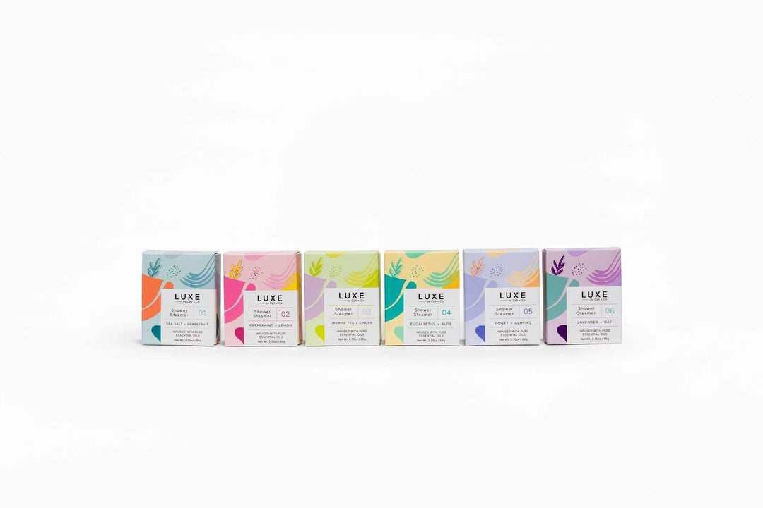 Cait + Co - Luxe Lavender + Oat Shower Steamer Fizzy Bomb - Esme and Elodie