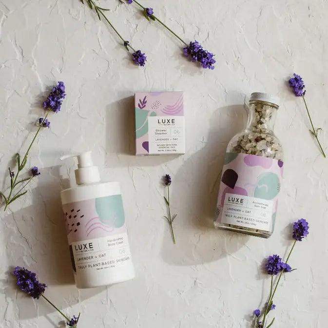 Cait + Co - Luxe Lavender + Oat Shower Steamer Fizzy Bomb - Esme and Elodie