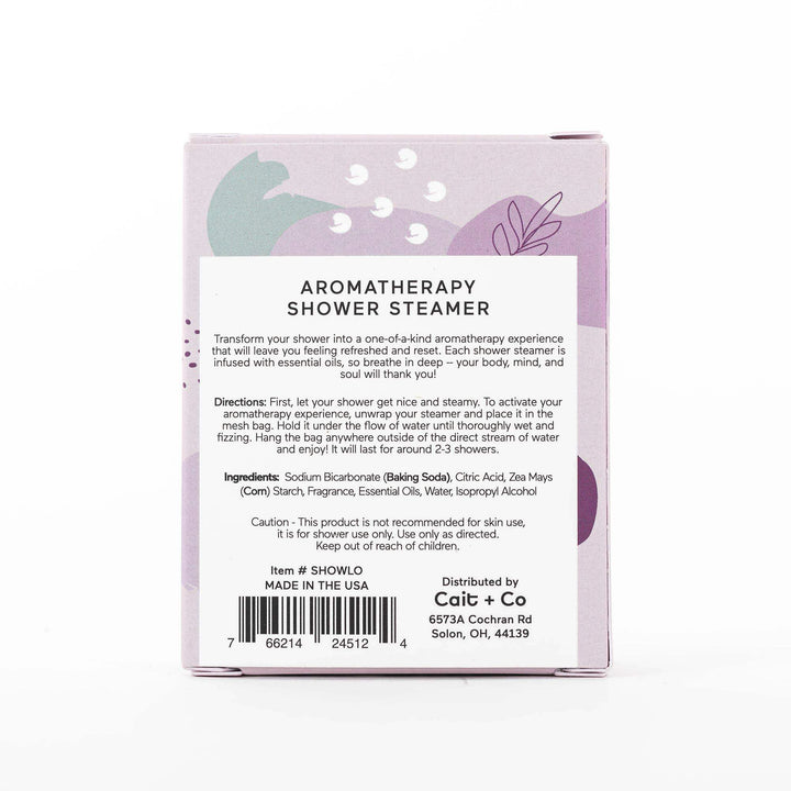 Cait + Co - Luxe Lavender + Oat Shower Steamer Fizzy Bomb - Esme and Elodie
