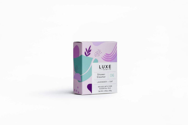 Cait + Co - Luxe Lavender + Oat Shower Steamer Fizzy Bomb - Esme and Elodie