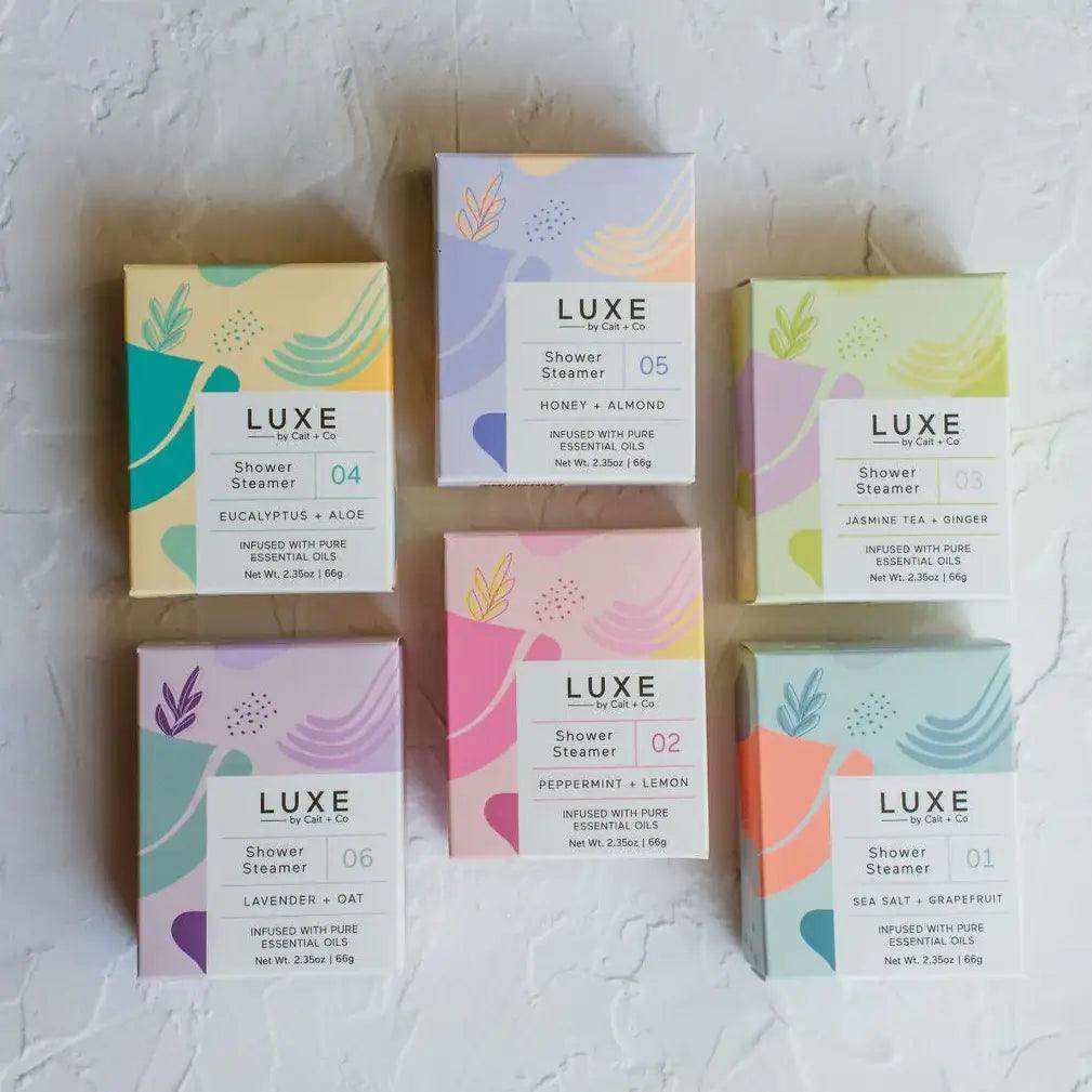 Cait + Co - Luxe Lavender + Oat Shower Steamer Fizzy Bomb - Esme and Elodie
