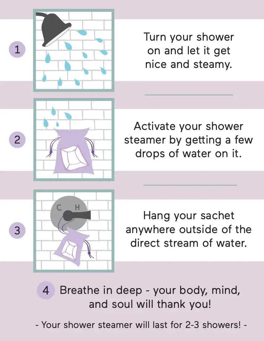 Cait + Co - Luxe Lavender + Oat Shower Steamer Fizzy Bomb - Esme and Elodie